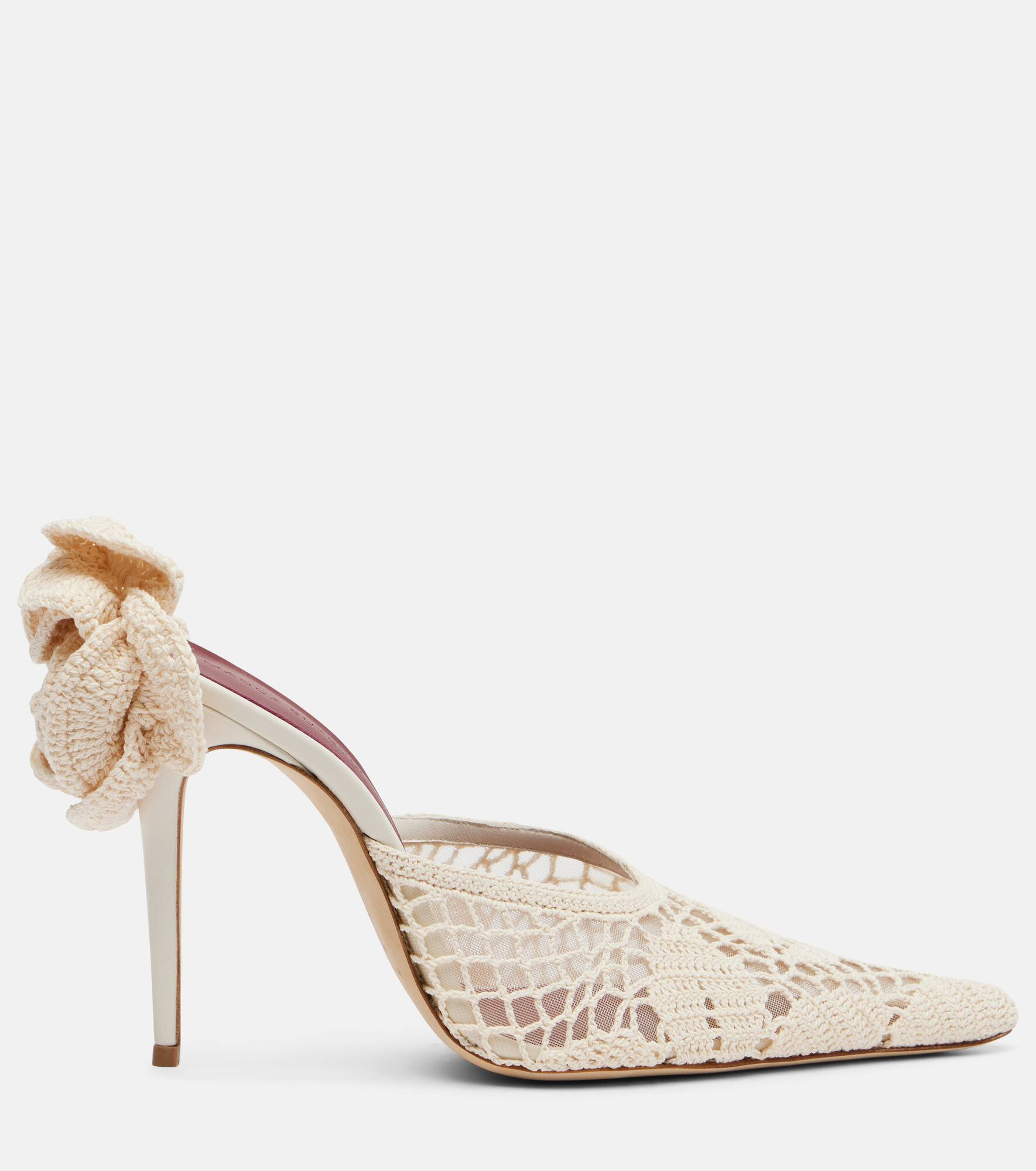 Crochet and leather mules - 4