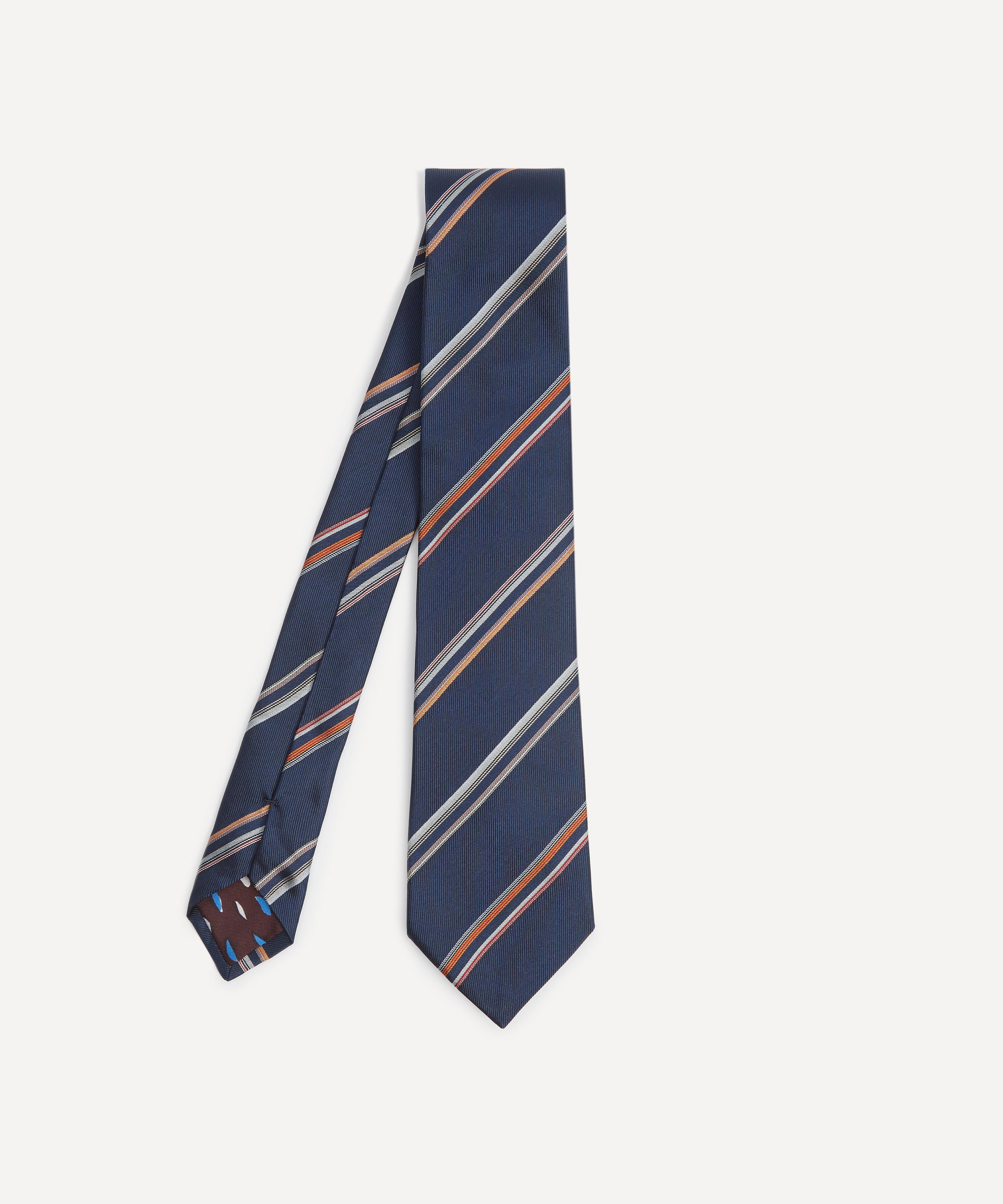 Two-Stripe Silk Tie - 1