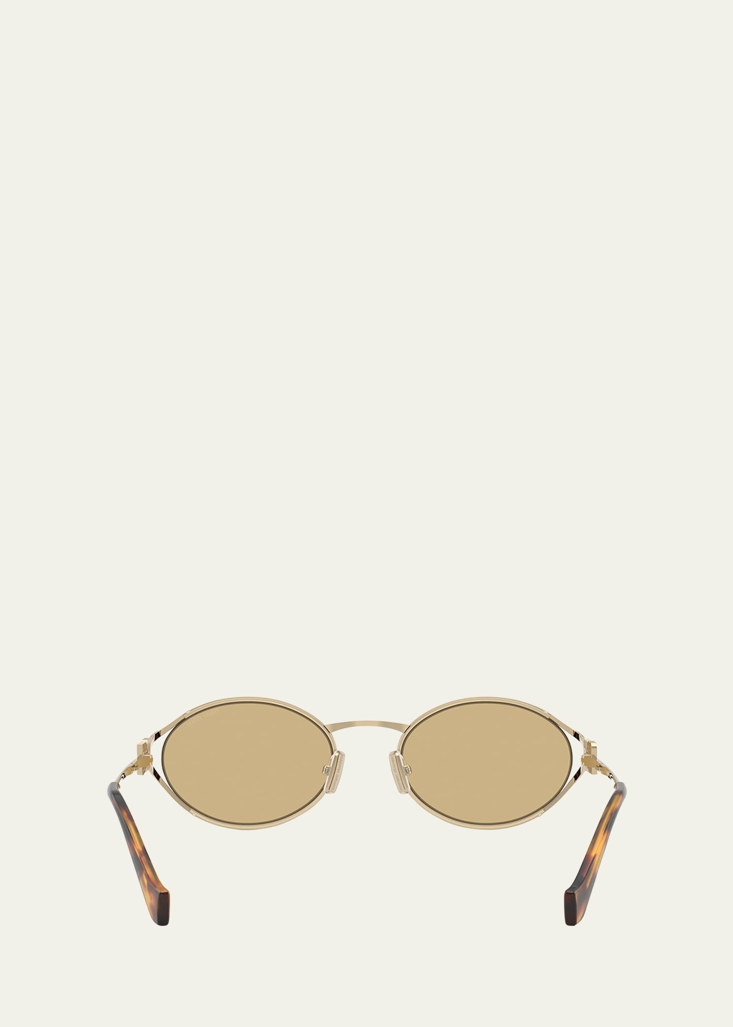 MU 52YS Metal Oval Sunglasses - 4