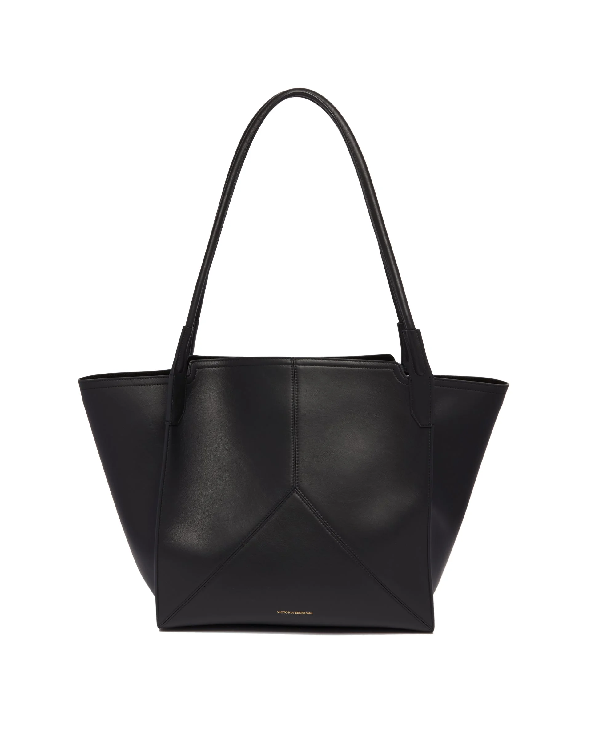 Black Victoria Leather Tote - 1