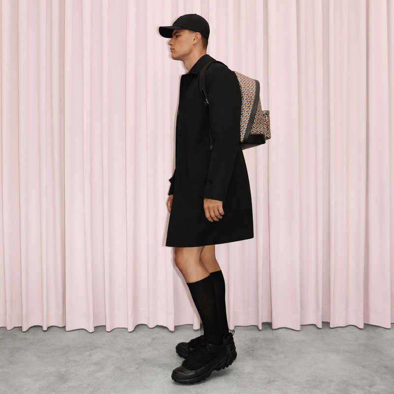 Monogram Print and Leather Backpack 9