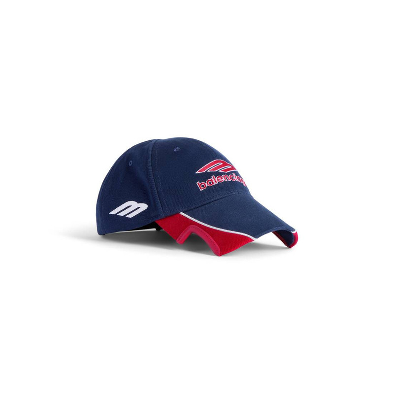 BALENCIAGA Men's 3b Football Cap in Dark Navy/red outlook