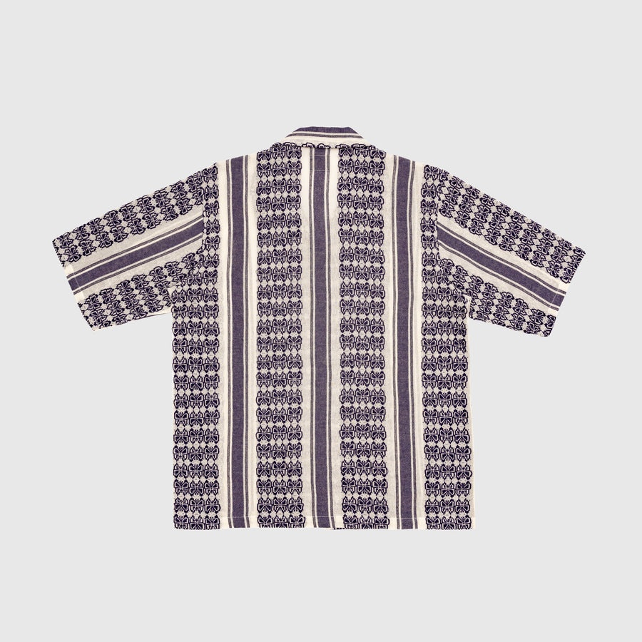 PAPILLON STRIPE DOBBY JAQUARD CABANA SHIRT - 4