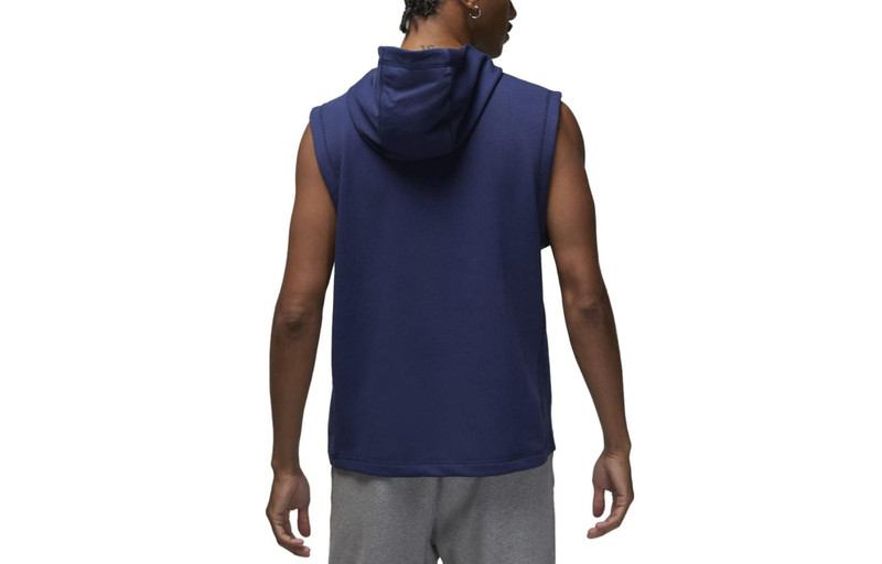 Jordan Air Jordan Dri-FIT Sport Men's Fleece Sleeveless Hoodie 'Blue' DZ0572-410 outlook