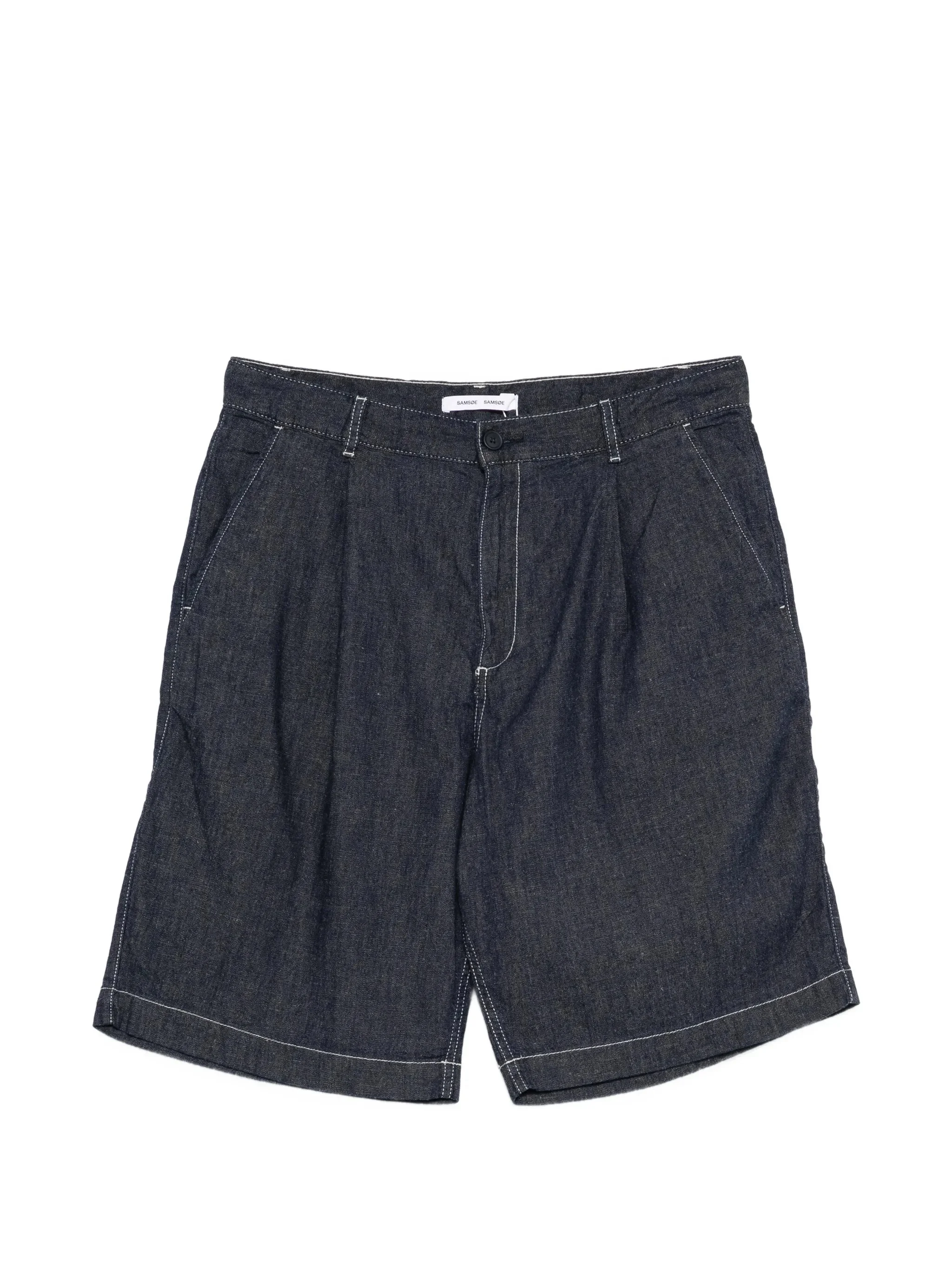 Samsoe Samsoe Samandla Pleated Contrast-stitch Shorts - 1