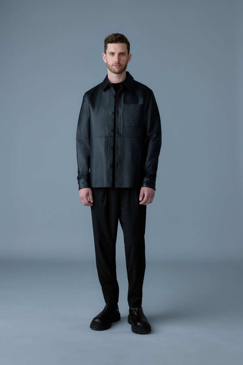 REMINGTON Two-tone colored leather overshirt 3