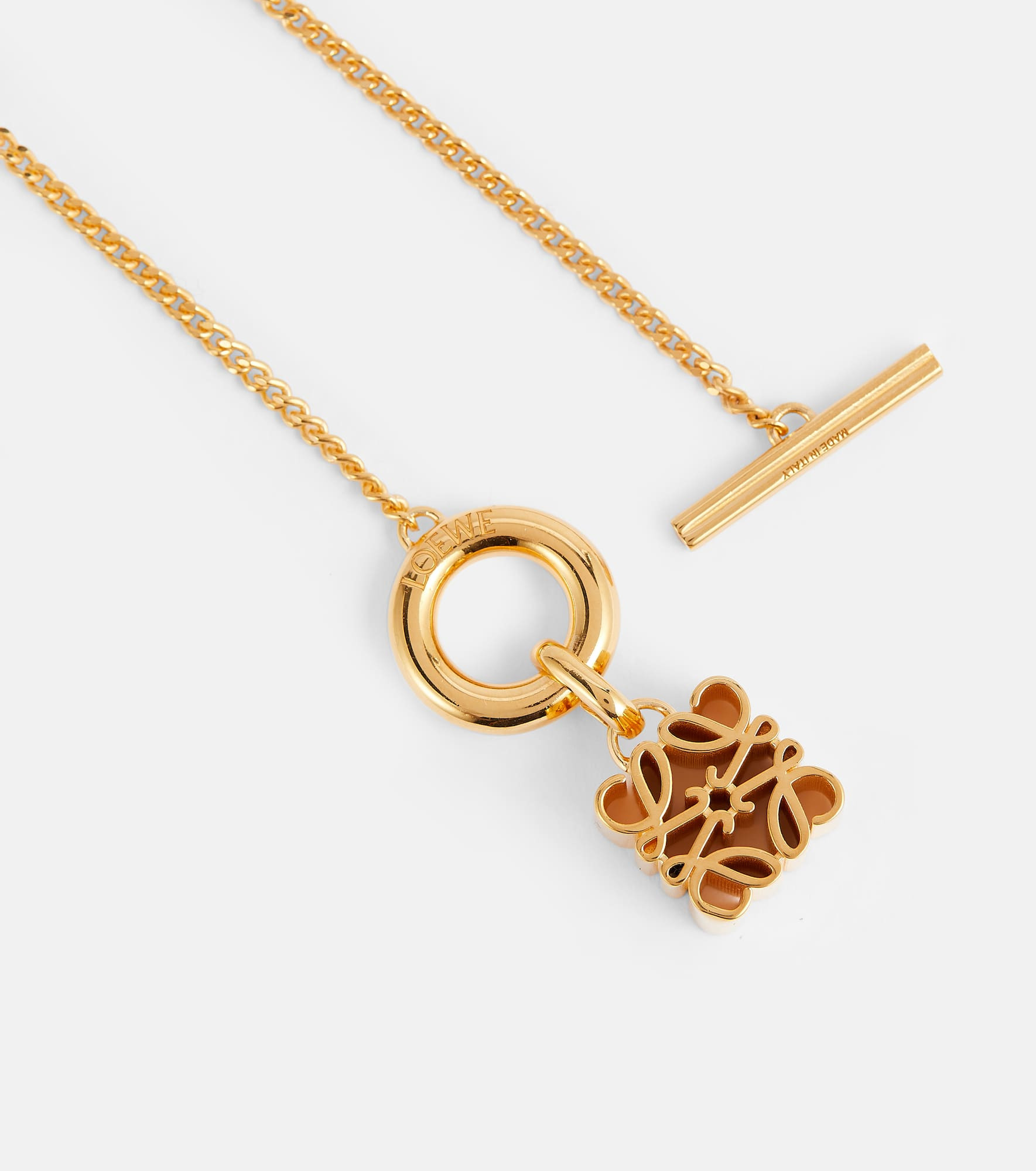 Anagram 24kt gold-plated sterling silver necklace - 2