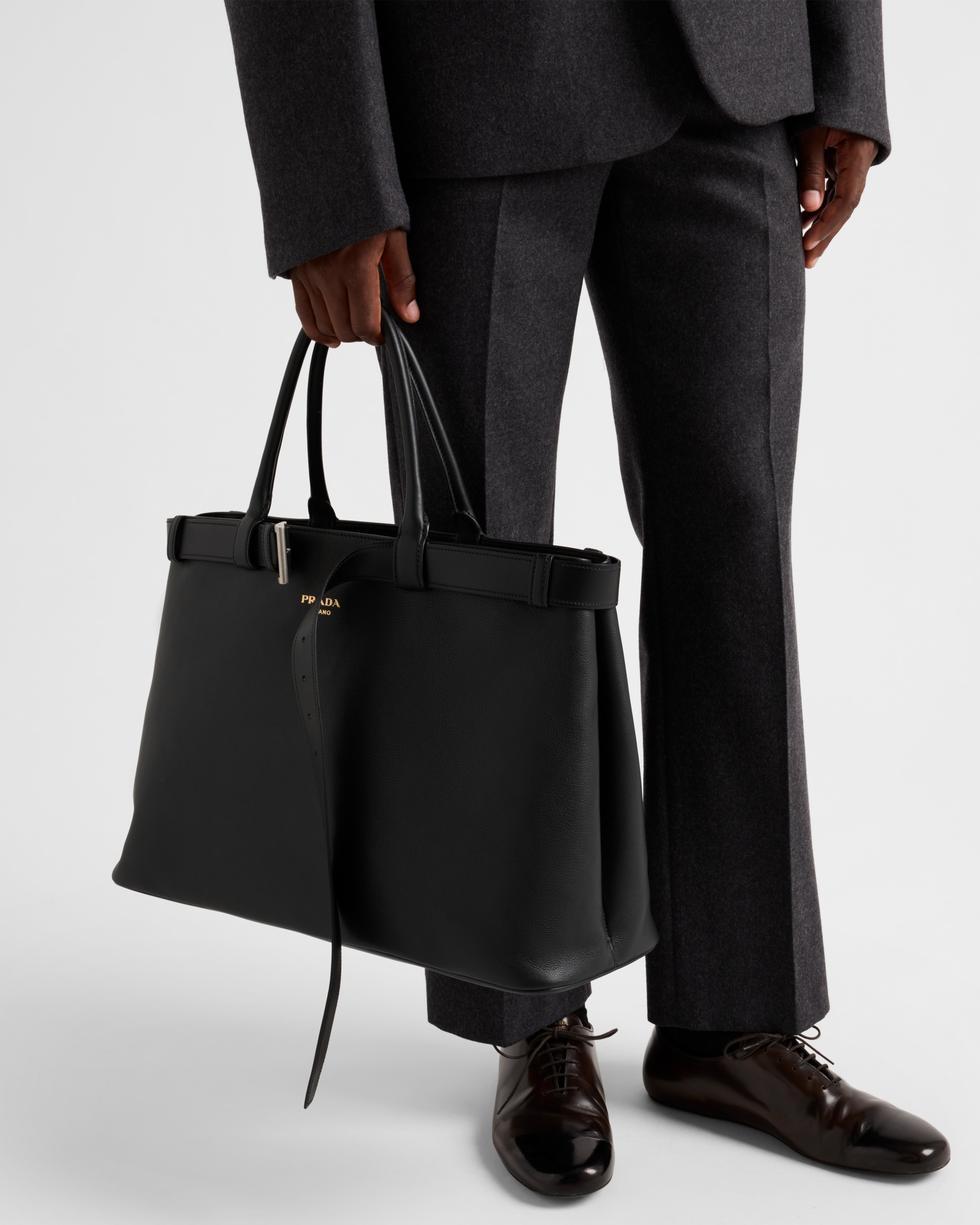 Prada Buckle leather bag with belt - 8