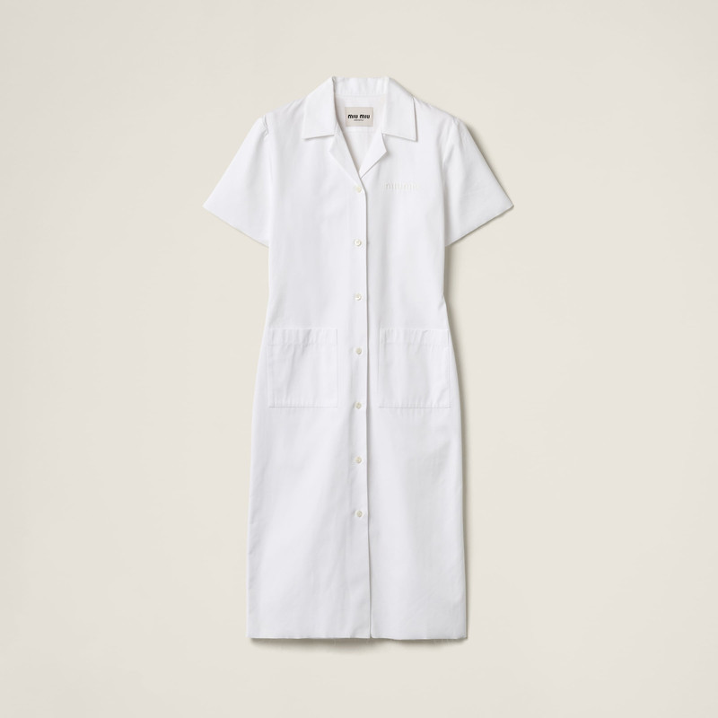 Poplin and jersey dress - 1