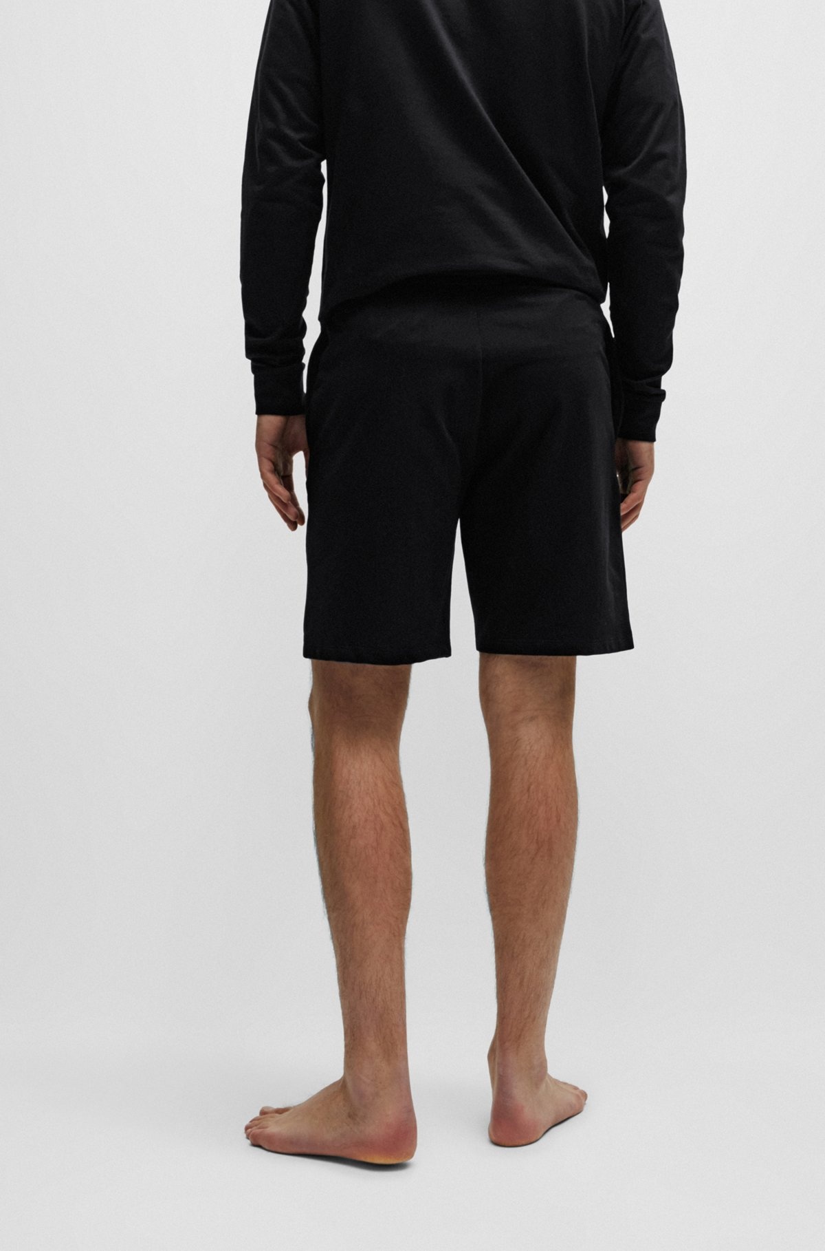COTTON-TERRY SHORTS WITH LOGO PRINT AND DRAWSTRING - 4