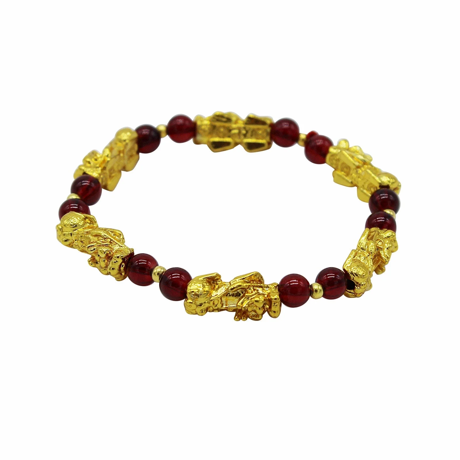 Bracelet - Gold Dragon & Red Agate - 1