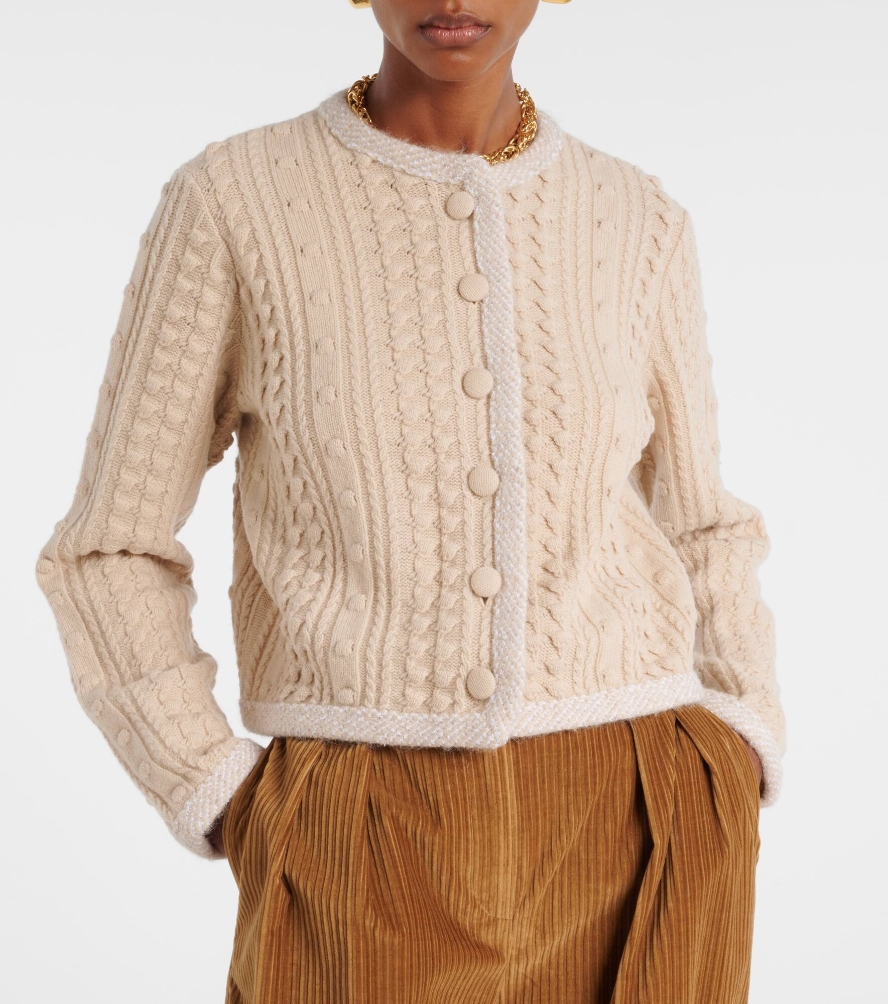 Stef wool-blend cardigan - 6