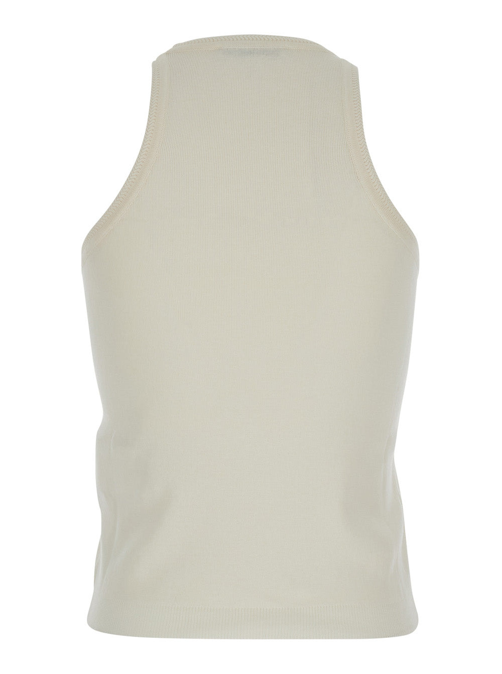 Max Mara Women 'Arness' White Sleeveless Top With Halterneck In Cotton Woman - 2