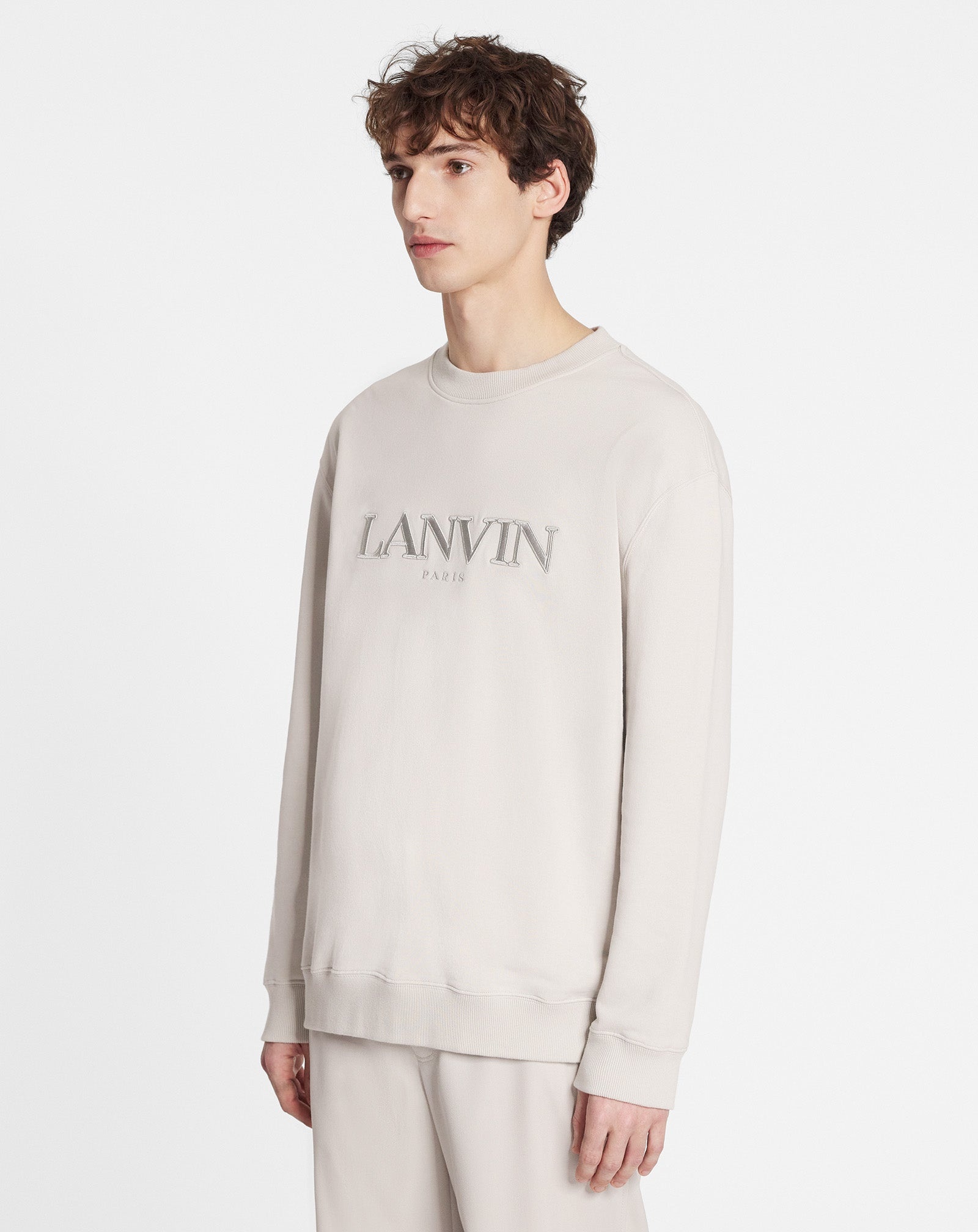 OVERSIZED EMBROIDERED LANVIN PARIS SWEATSHIRT - 3