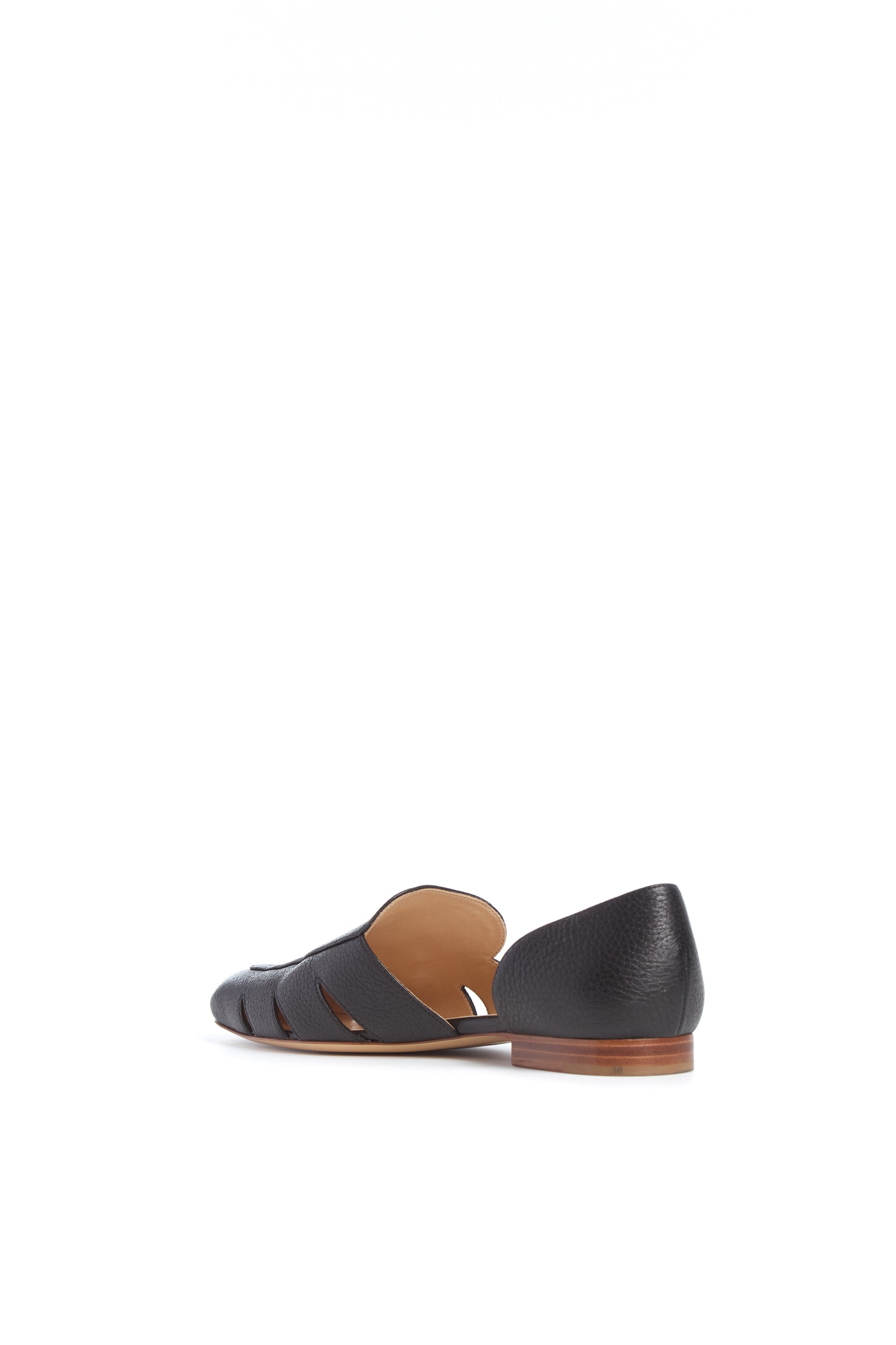 Rory Flat Shoe in Black Leather - 3