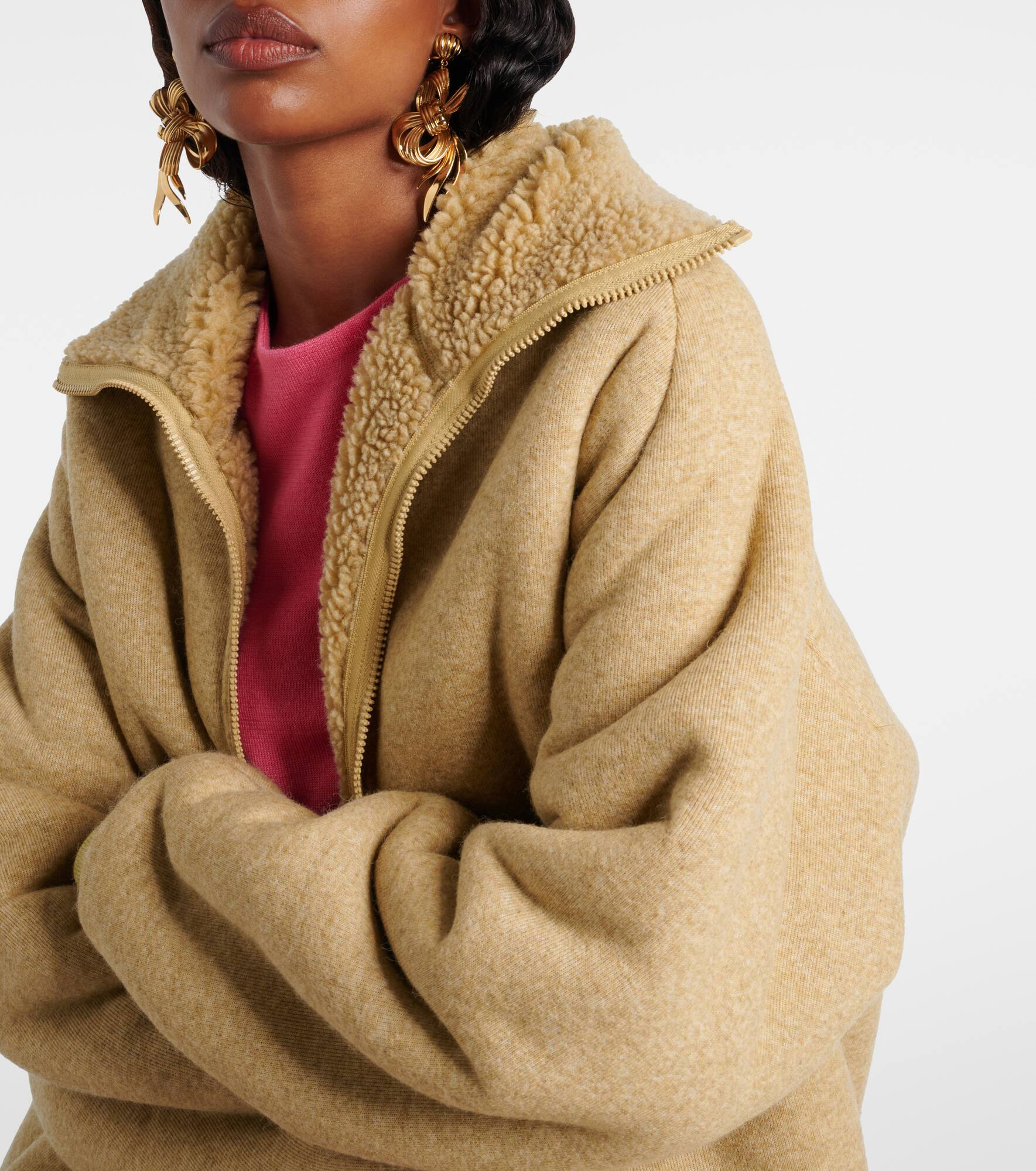 Logo fleece blouson - 4