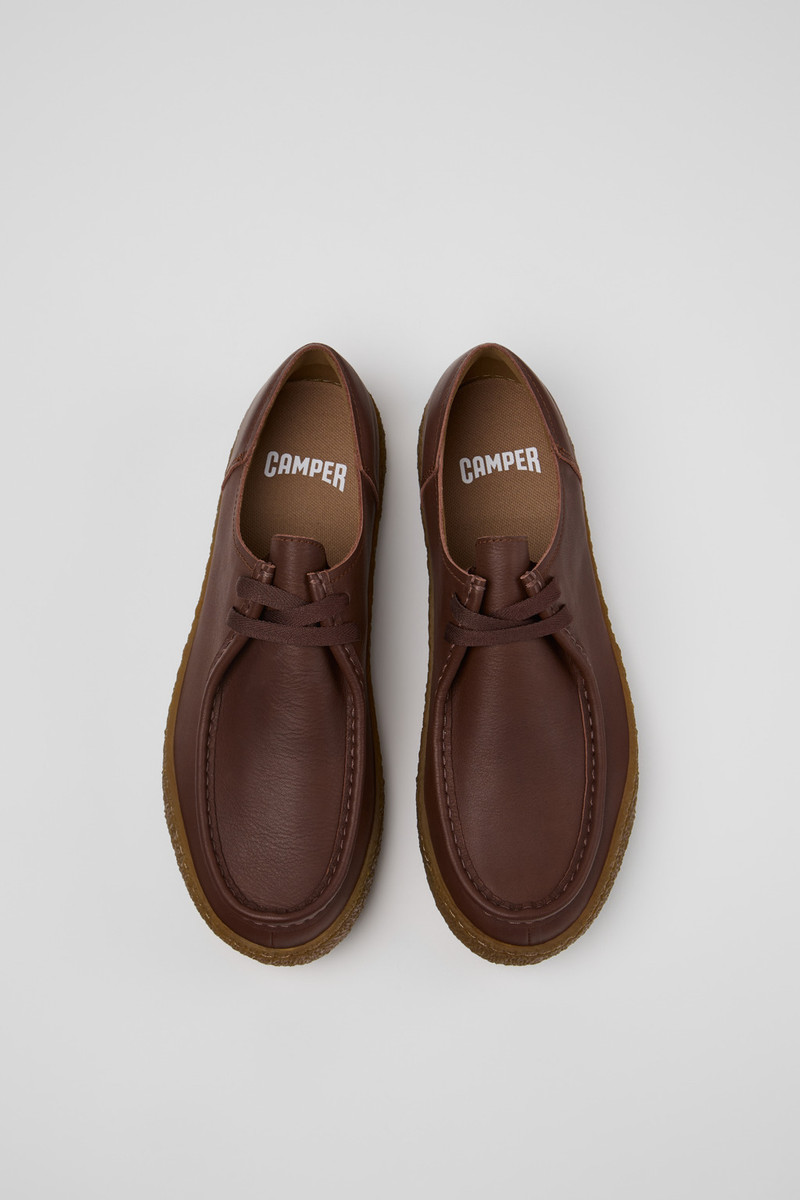 Peu Terreno Brown Leather Shoes for Men. 4