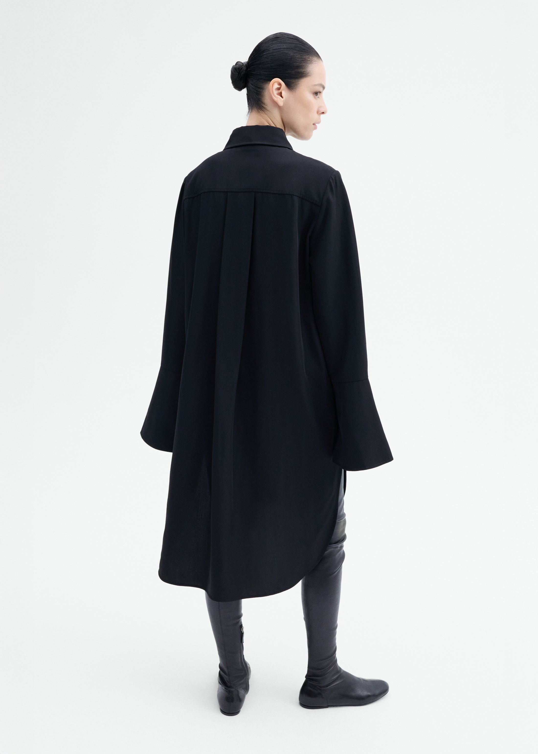 Zip-Front Dress in Viscose Wool - 5