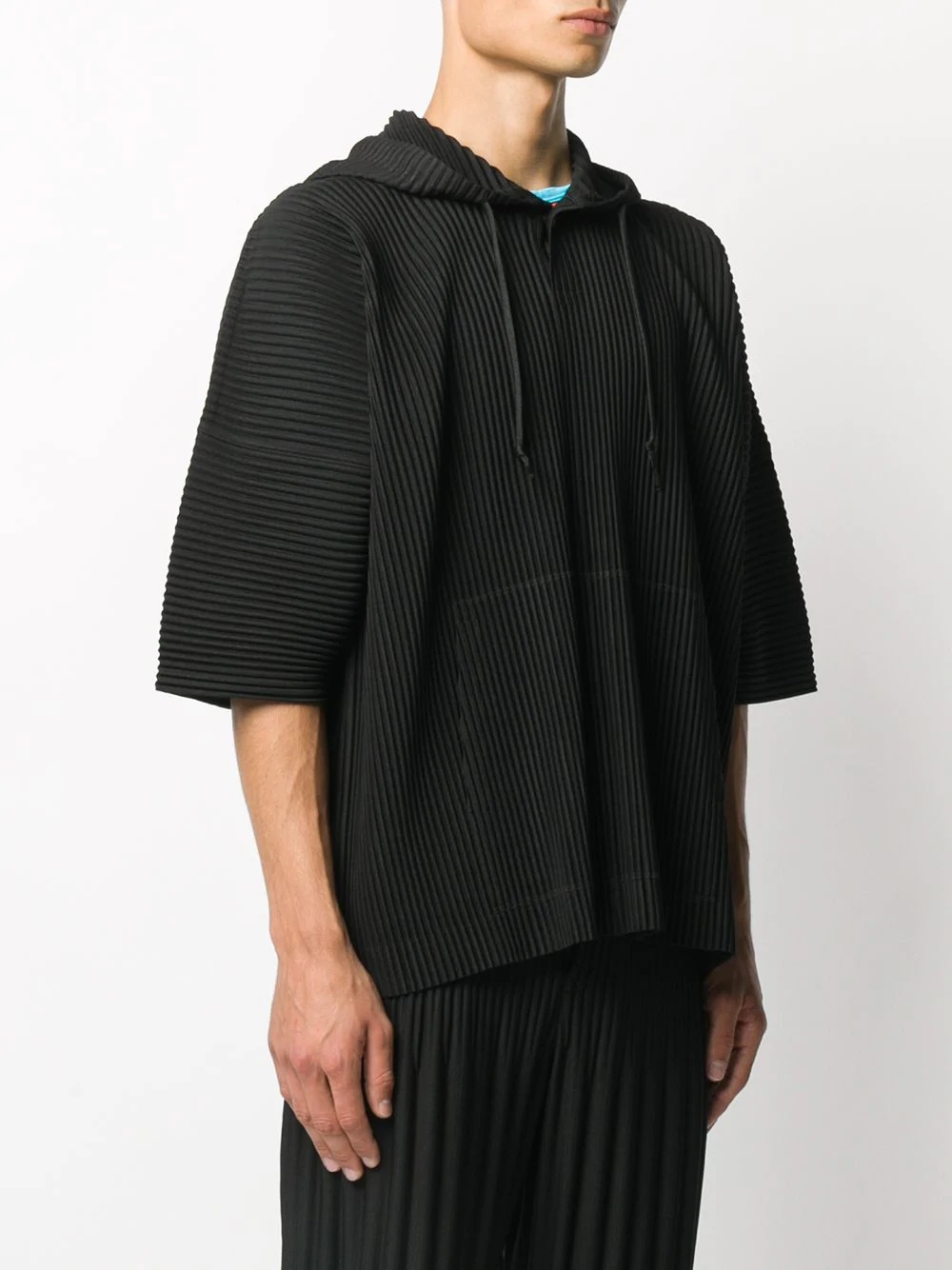 micro pleated hoodie - 3