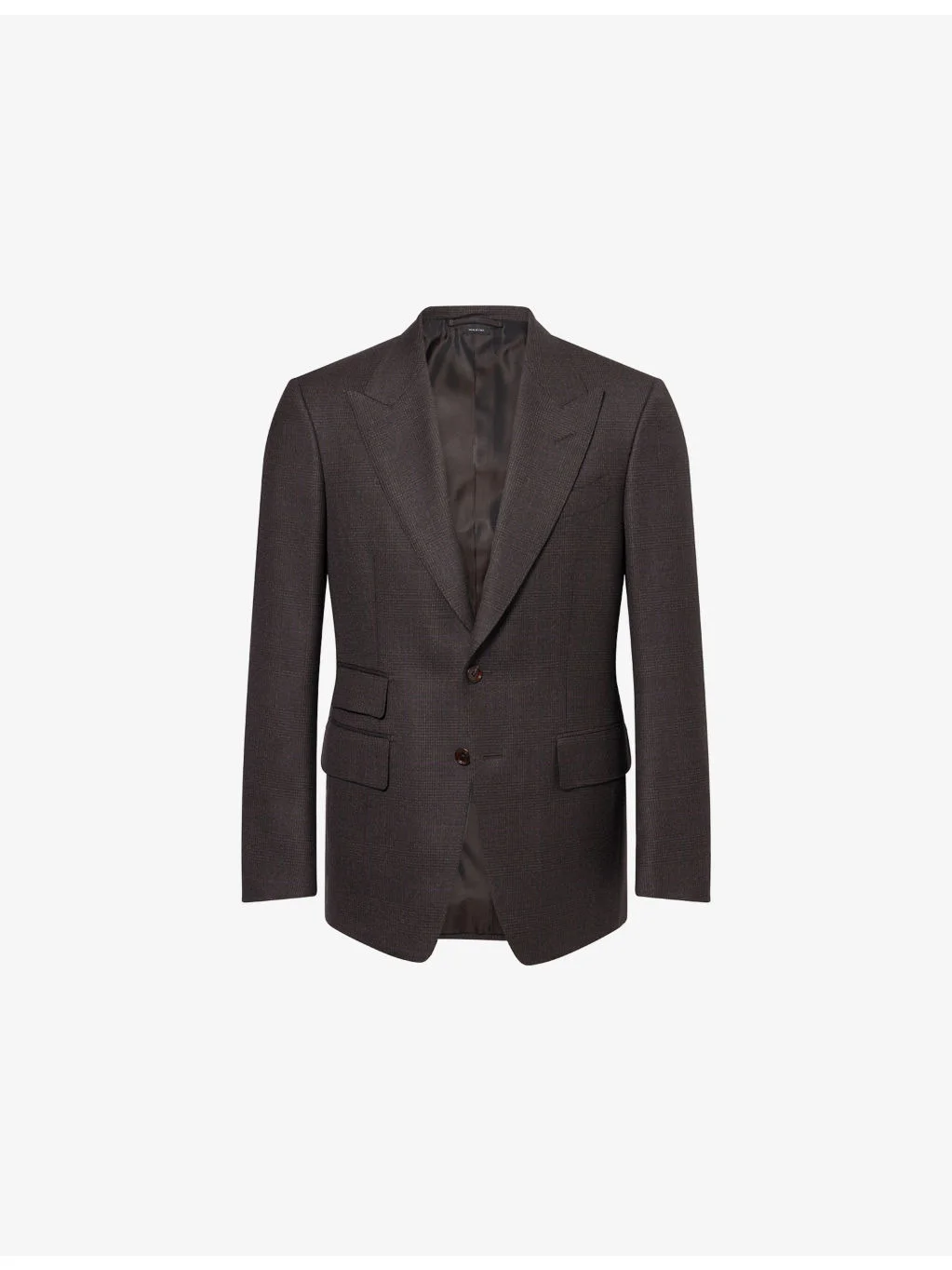 Shelton Single-Breasted Checked Wool Jacket - 1