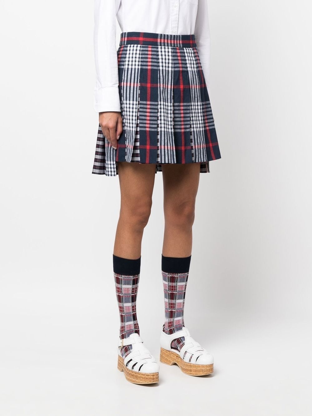 pleated asymmetrical skirt - 3