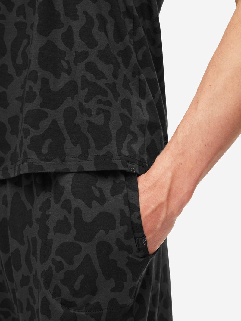 Men's T-Shirt London 7 Micro Modal Stretch Black - 7