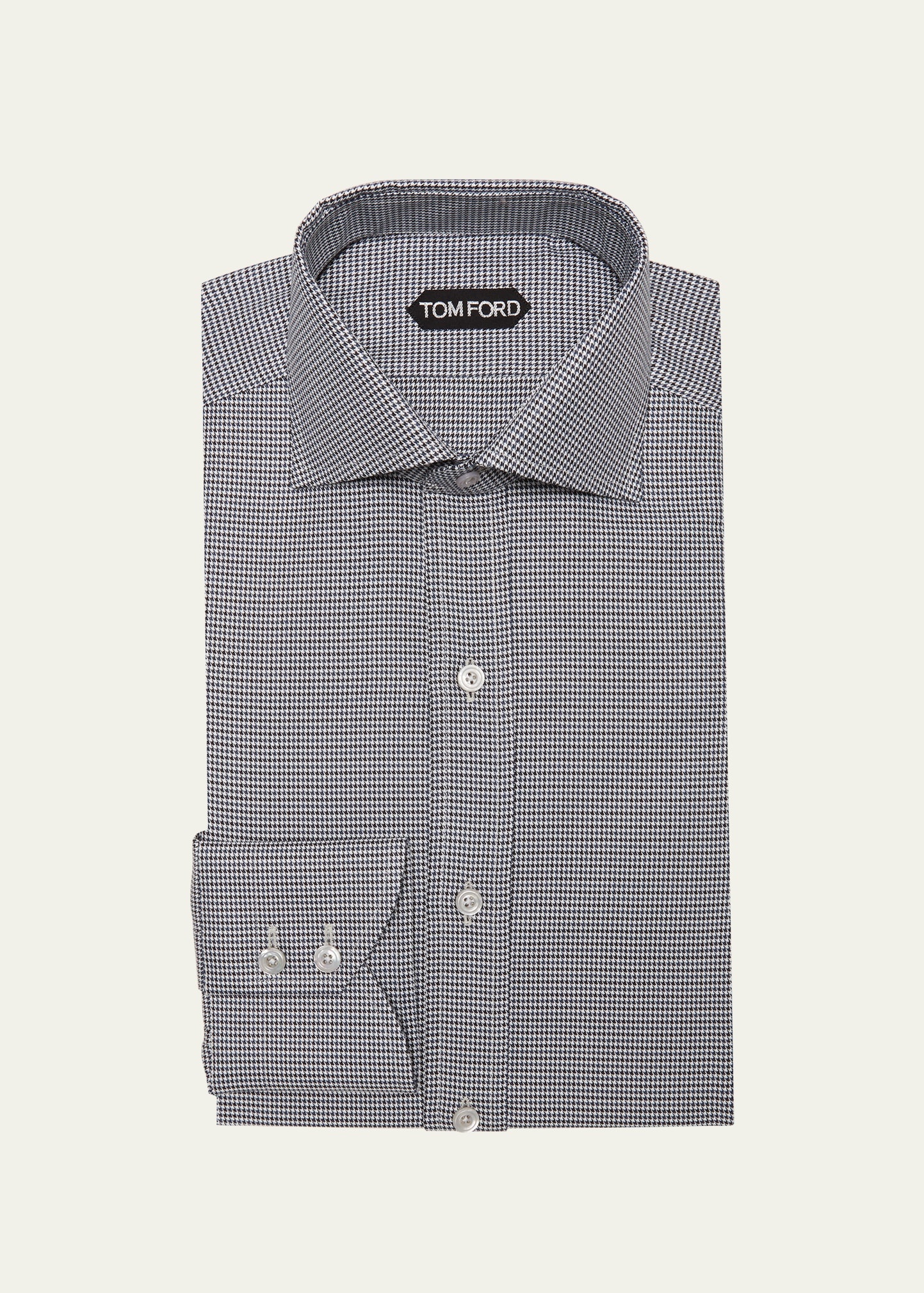 Men's Micro-Houndstooth Slim Fit Dress Shirt - 2