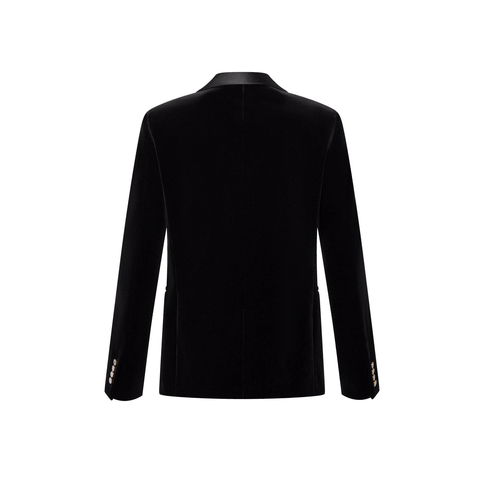 Single-Breasted Velvet Tuxedo Jacket - 4