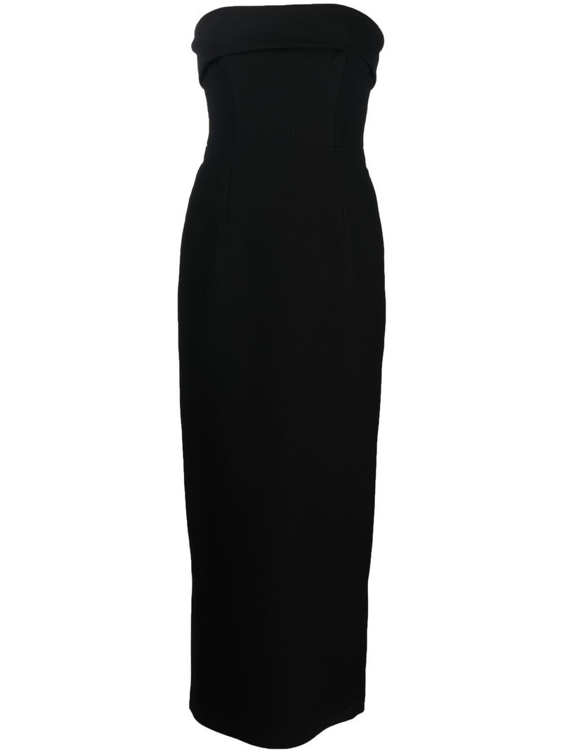 turn-up detail sleeveless long dress 1
