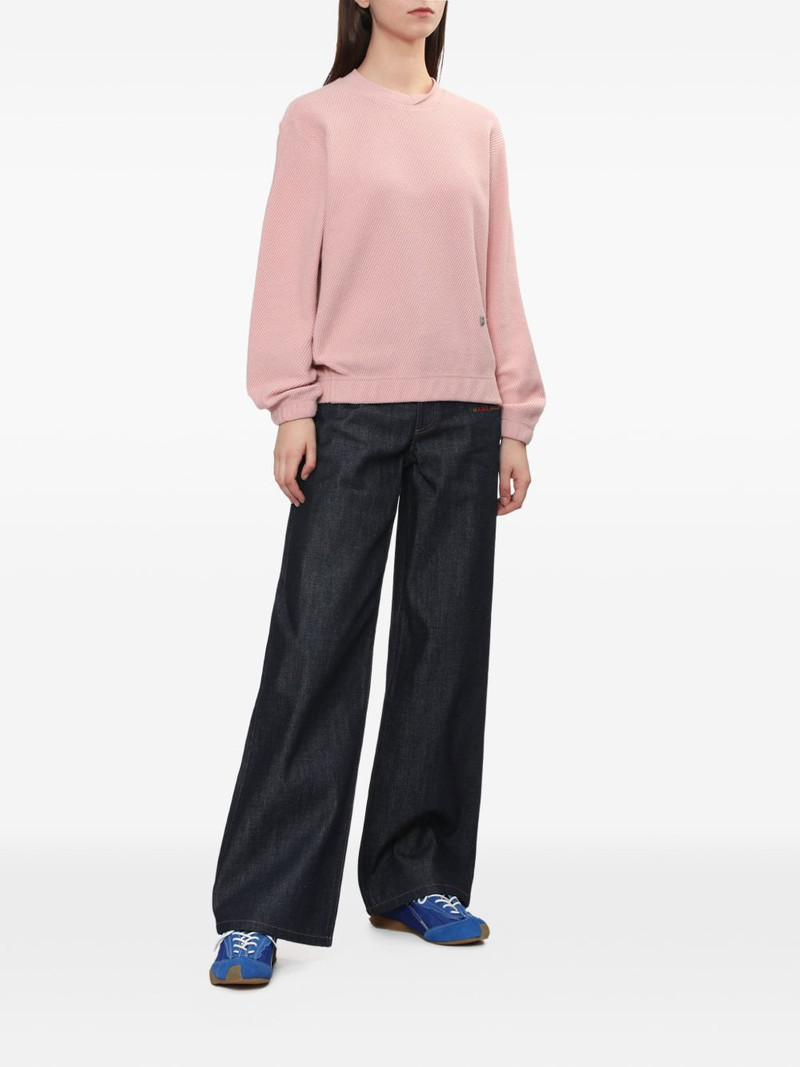 ADER error waffle-knit sweatshirt outlook