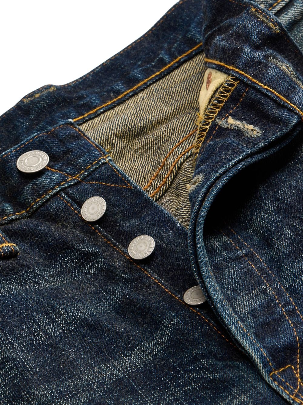 distressed straight-leg jeans - 4