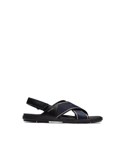 Prada Brushed rois leather sandals outlook