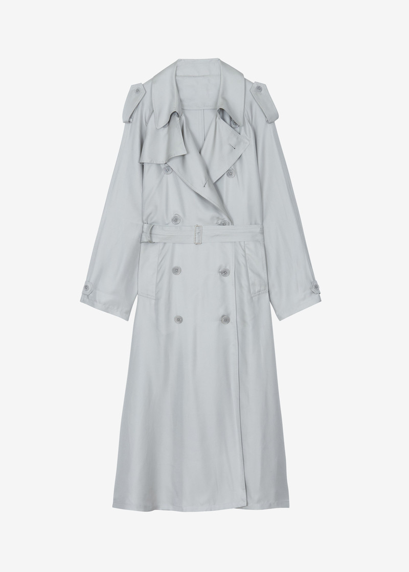 Veyron Silk Trench - Grey 1