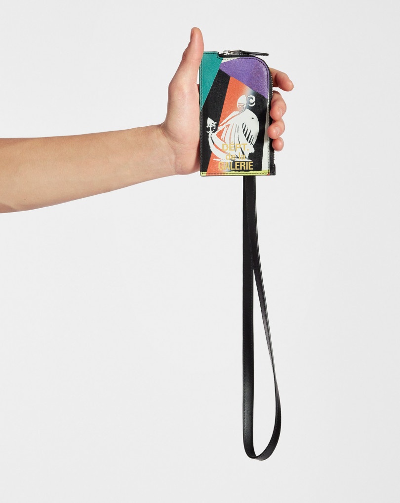 NECKLACE CARD HOLDER IN  PRINTED LEATHER - 7