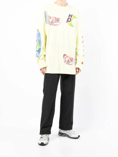 Heron Preston Global-print long-sleeve T-shirt outlook