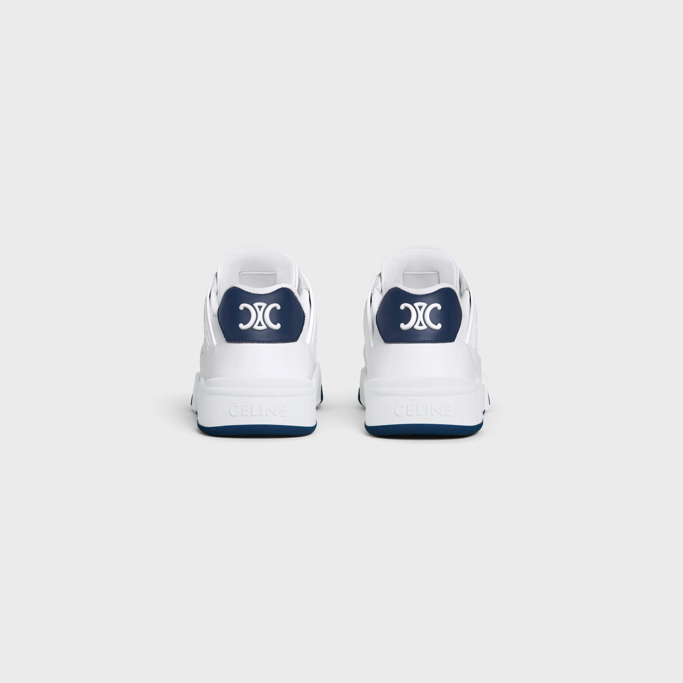 CELINE TRAINER CT-09 LOW LACE-UP SNEAKER in CALFSKIN AND MESH - 3