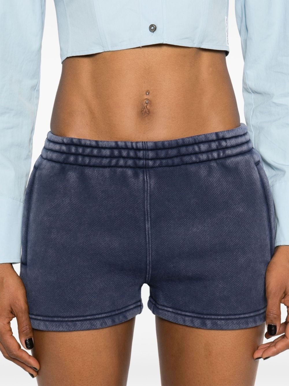 embossed-logo track shorts - 5