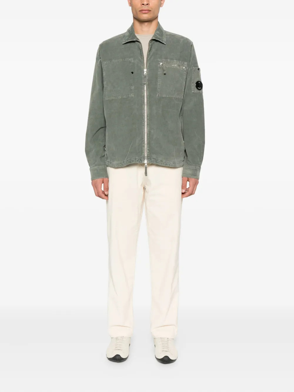 Corduroy Lens Zipped Overshirt - 2
