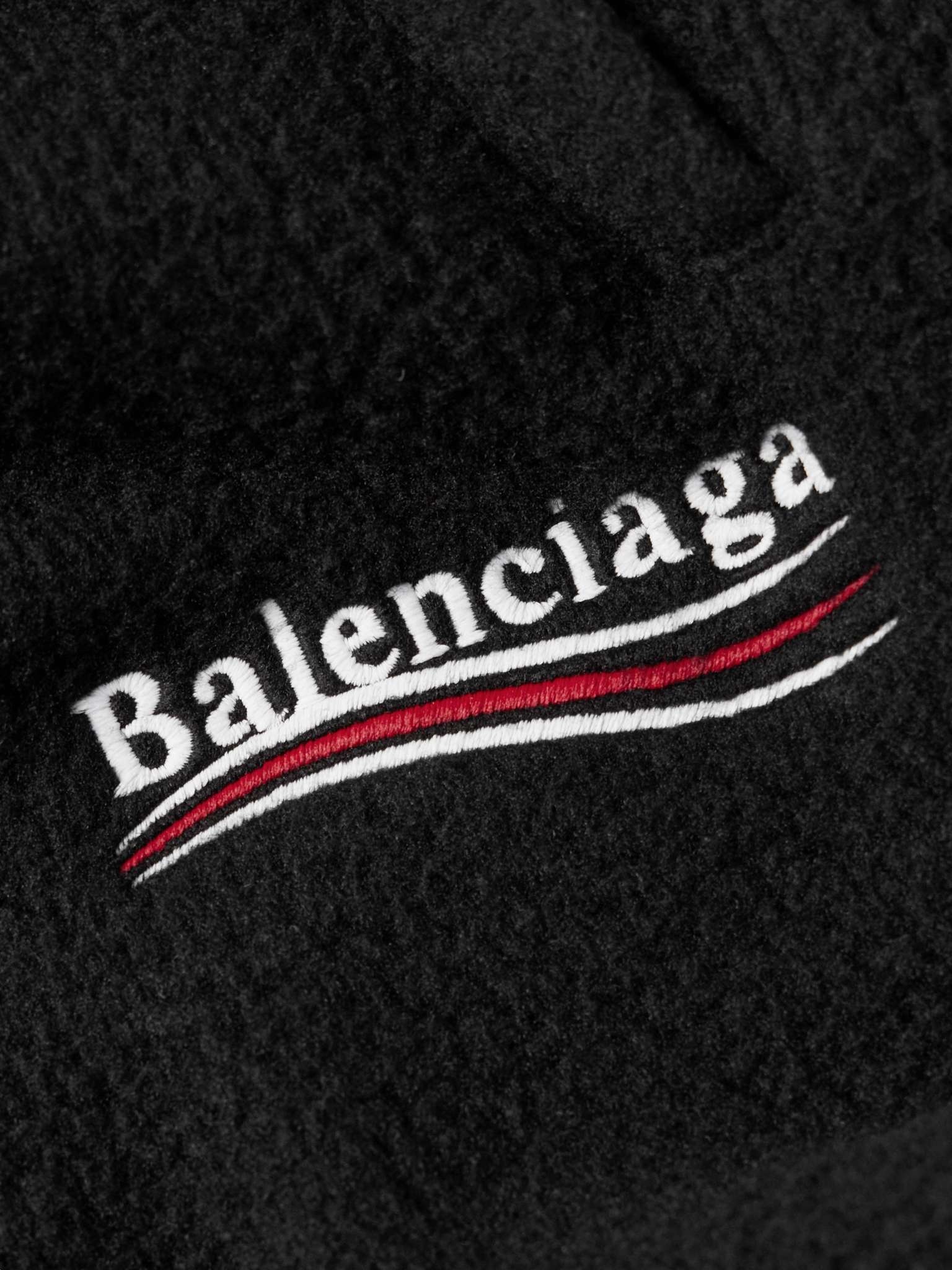 BALENCIAGA Straight-Leg Logo-Embroidered Cotton-Jersey