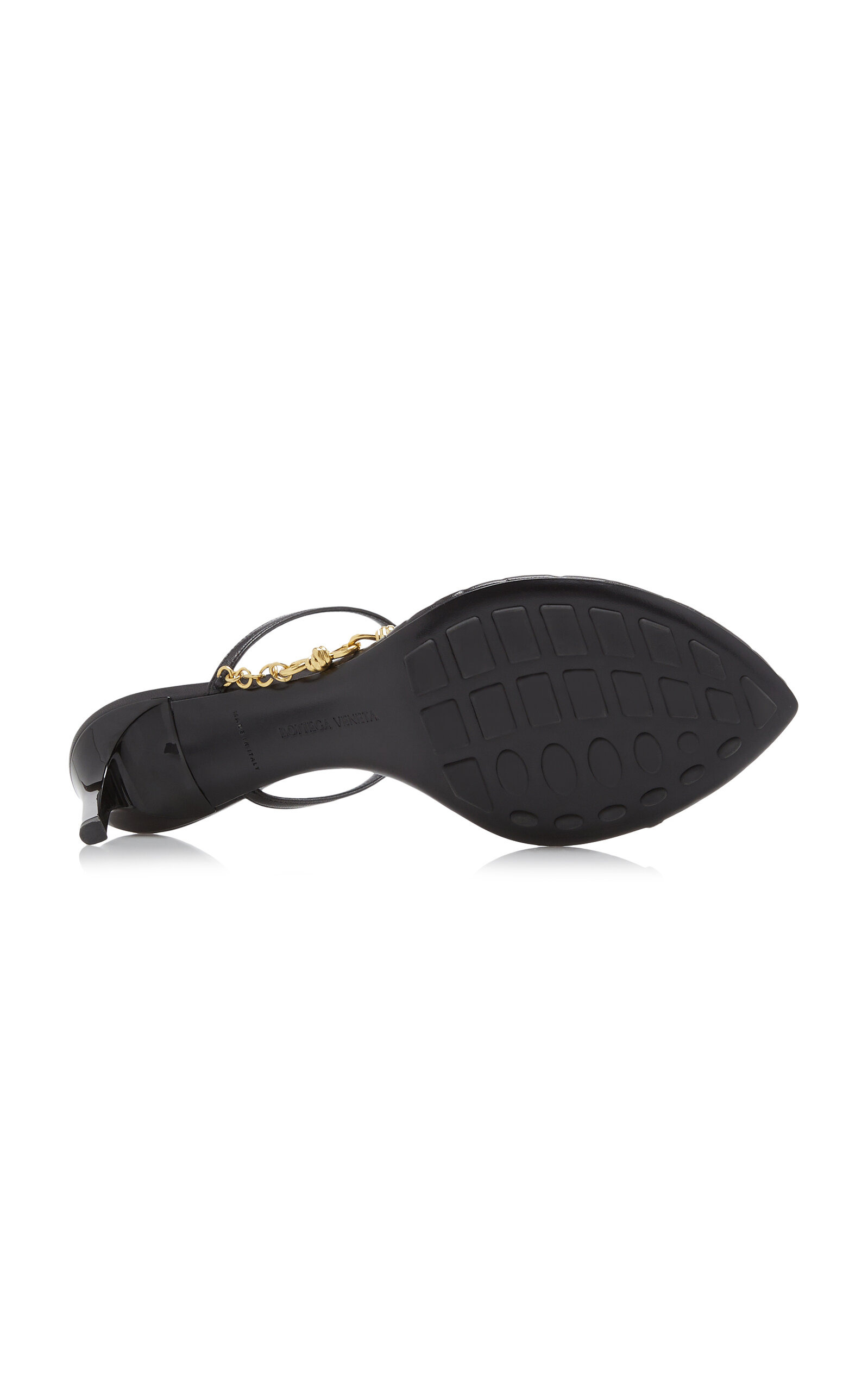 Leaf Leather Sandals black - 6