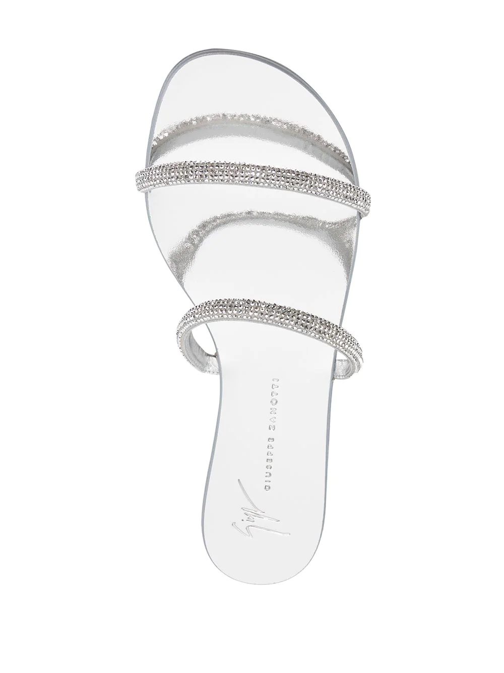 crystal embellished sandals - 4