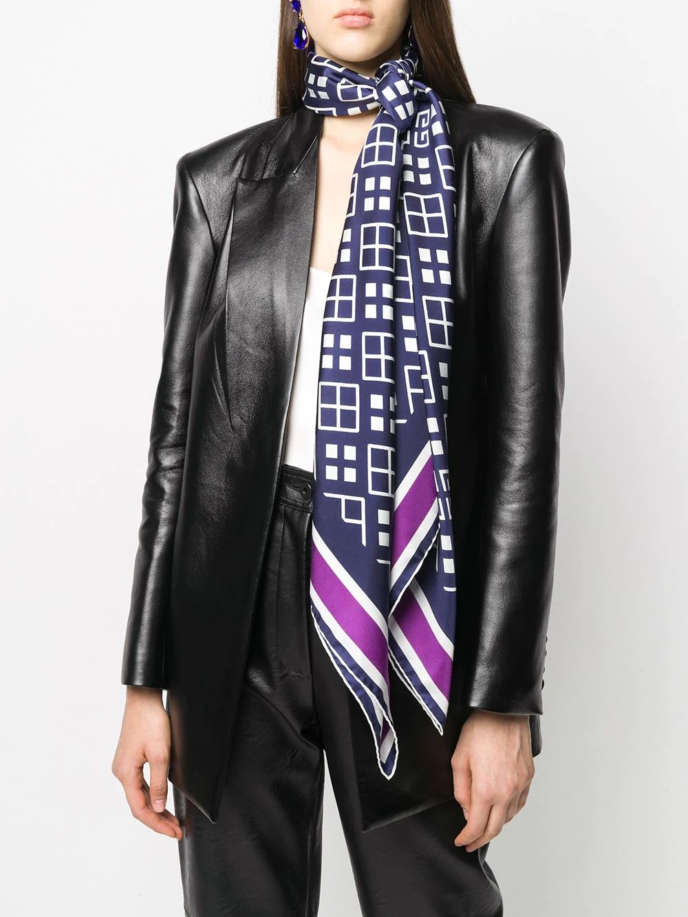 4G geometric print scarf - 2