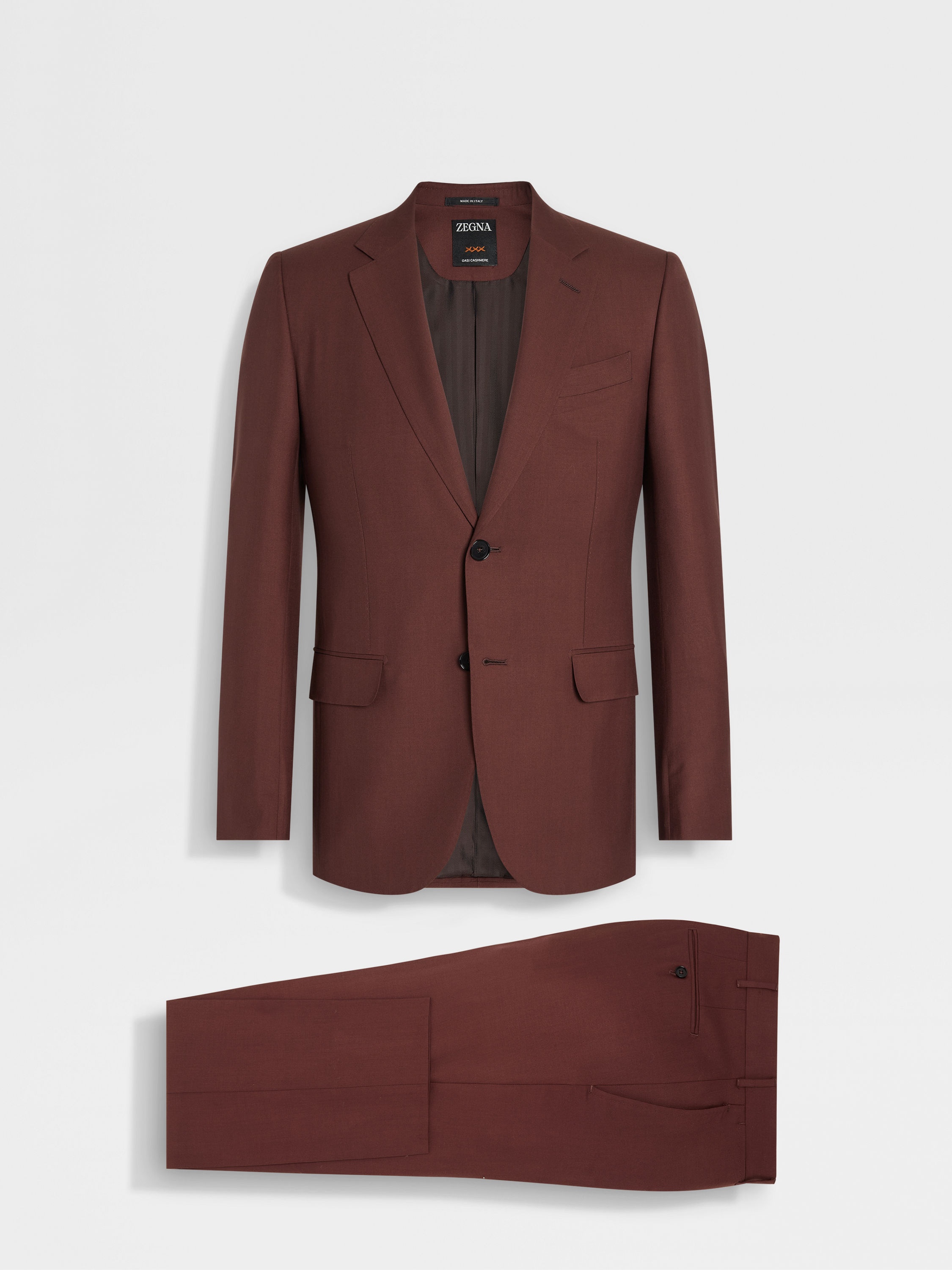 BRICK RED OASI CASHMERE SUIT - 2