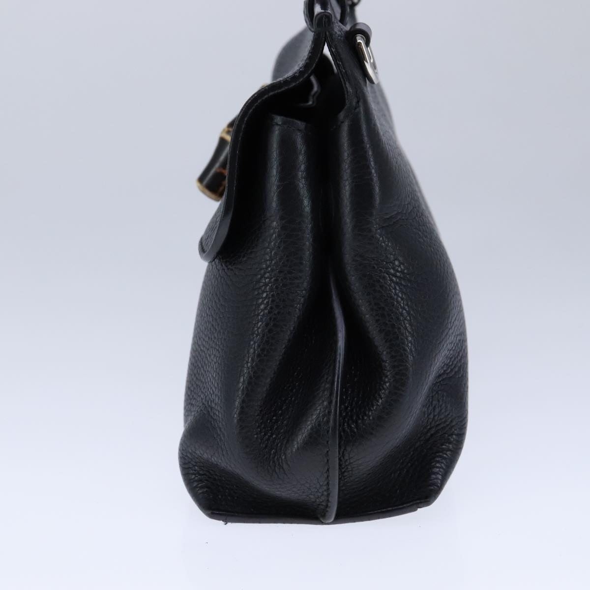 GUCCI Bamboo Daily Hand Bag Leather Black - 5