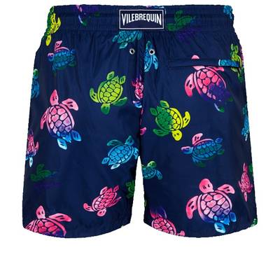 Vilebrequin Men Swim Trunks Ultra-light and packable Ronde des Tortues Aquarelle outlook