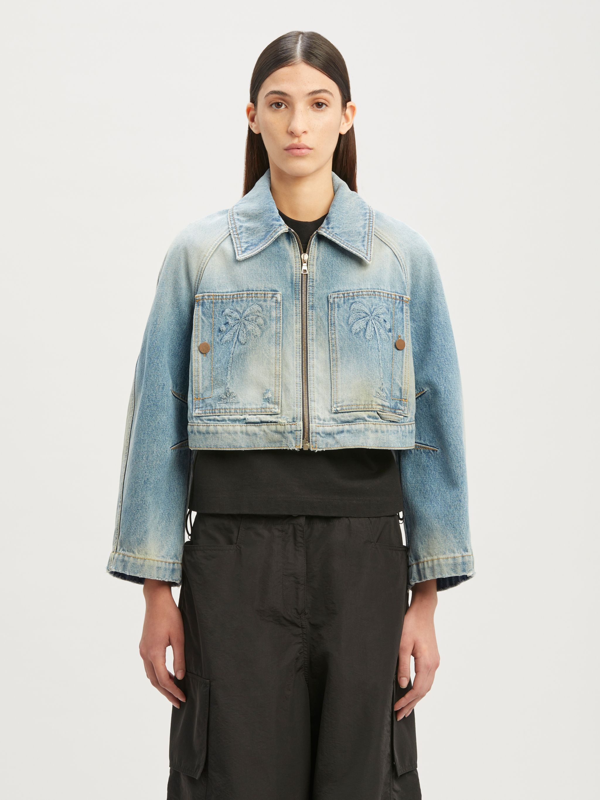 Paris Cropped Denim Jacket - 3