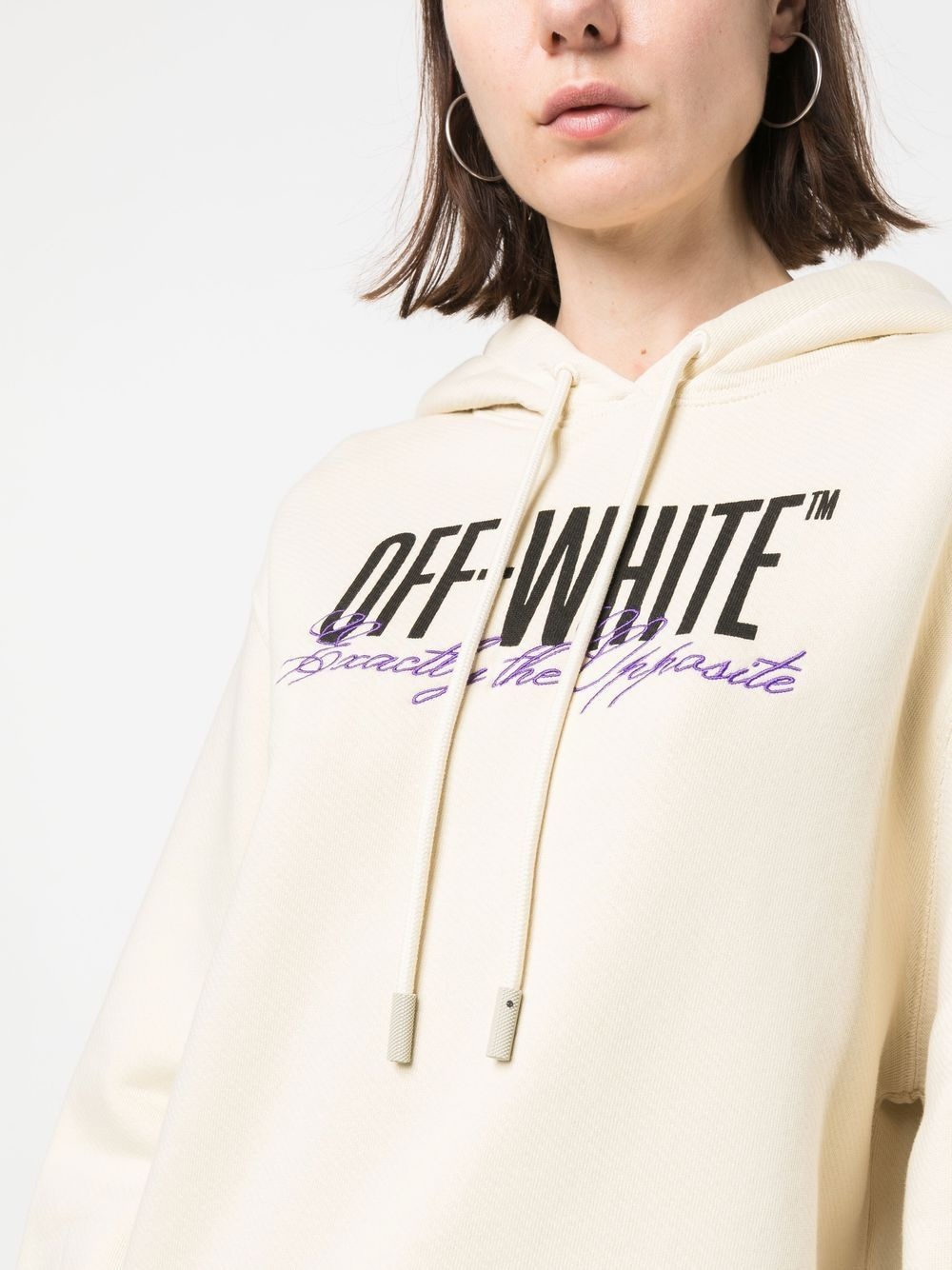 Big Logo Opposite-print hoodie - 5