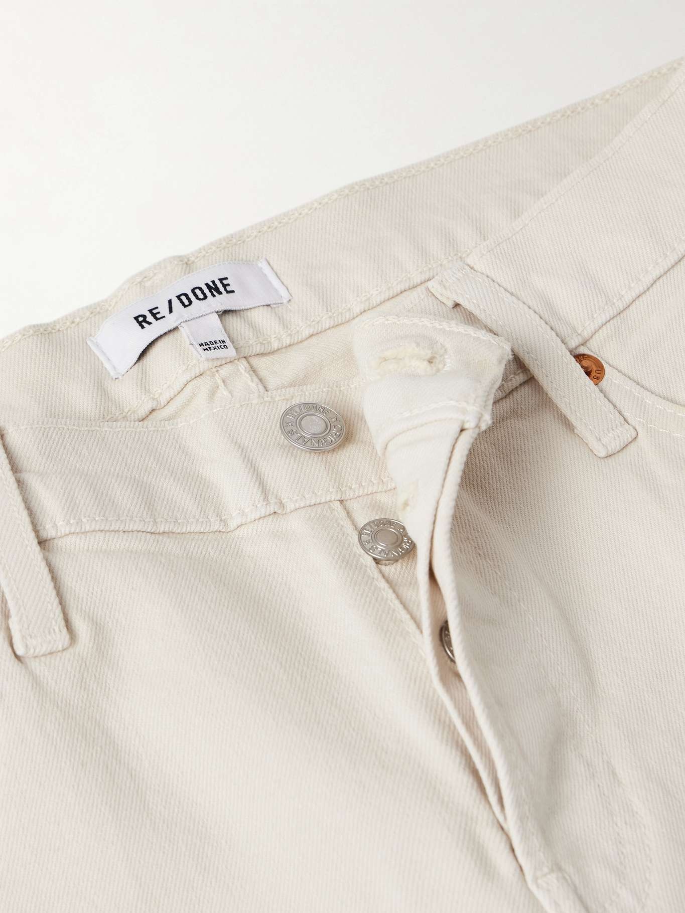 Cropped mid-rise wide-leg jeans White - 5