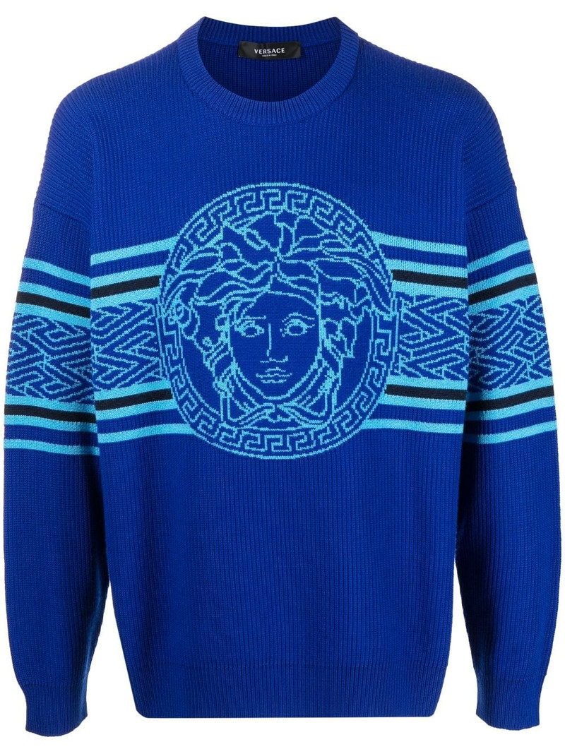 Medusa striped jacquard jumper 1