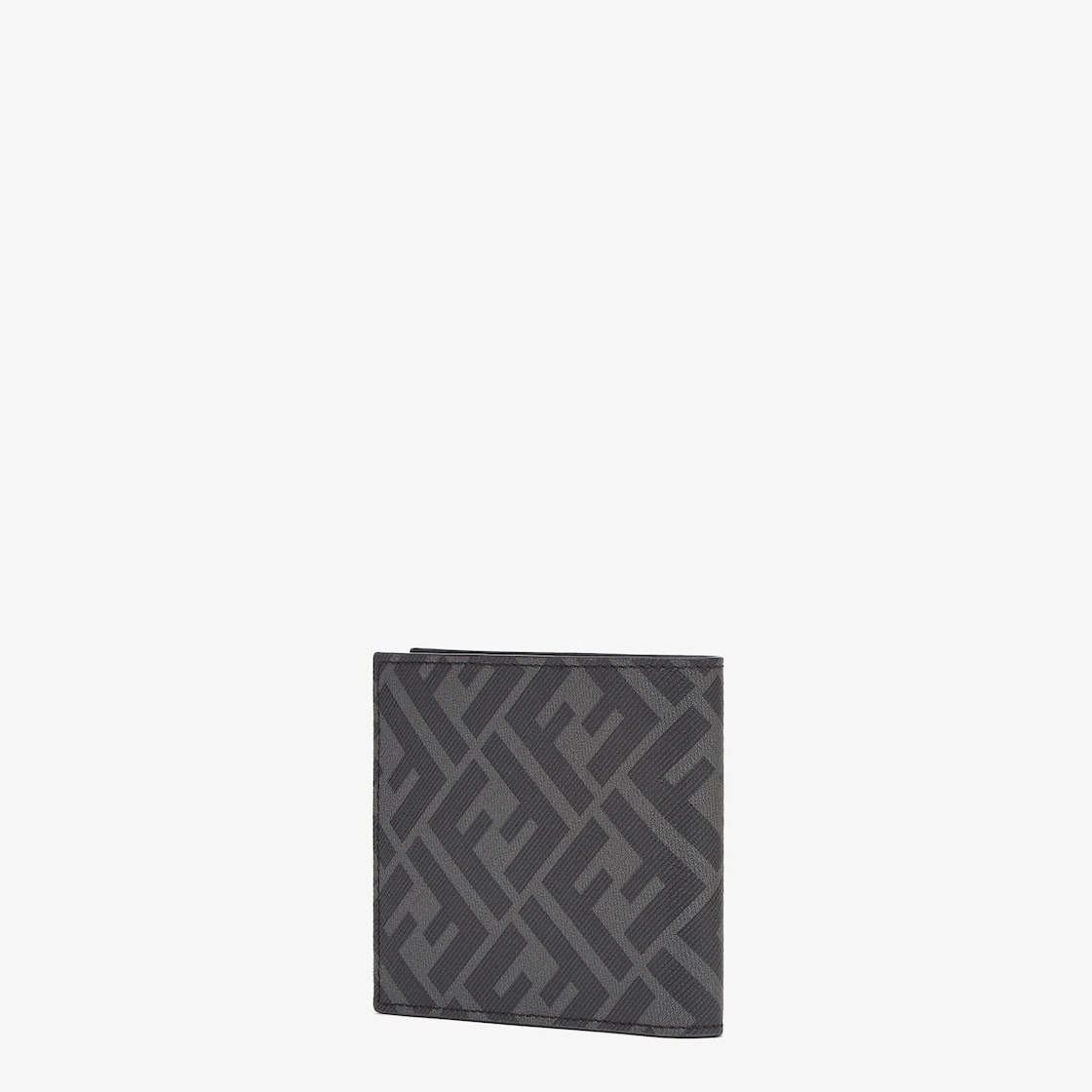 Wallet with eight interior card slots and two compartments for bills. Made of gray textured fabric w - 3